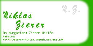 miklos zierer business card